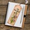 3 Pieces Cross Flower Diamond Painting Bookmark Kit – Religious Cross & Daisy Flower Acrylic Diamond Art Bookmarks with Butterfly Pendant for Adults & Beginners